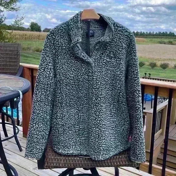 Real tree by Colosseum women’s large jacket 1/4 button pullover Sherpa fleece - Picture 1 of 14
